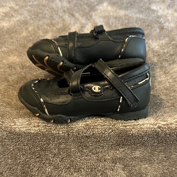 Champion Black Kids Dress Shoes with Leopard Print - Picture 2 of 5